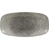 CHURCHILL Raku Quartz Black Talíř mělký, obdélníkový, délka: 298 mm