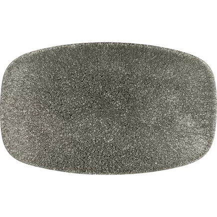 CHURCHILL Raku Quartz Black talerz płaski, prostokątny, długość: 200 mm