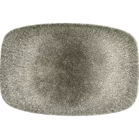 CHURCHILL Raku Quartz Black talíř mělký, obdélníkový, délka: 300 mm
