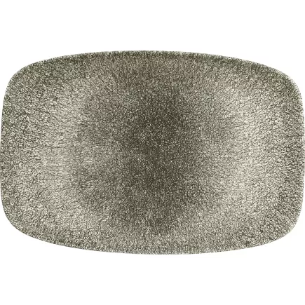 CHURCHILL Raku Quartz Black talíř mělký, obdélníkový, délka: 300 mm
