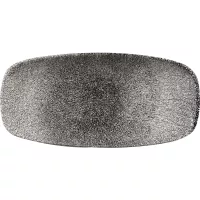 CHURCHILL Raku Quartz Black talíř mělký, obdélníkový, délka: 261 mm
