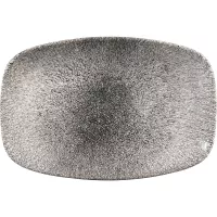 CHURCHILL Raku Quartz Black talíř mělký, obdélníkový, délka: 237 mm