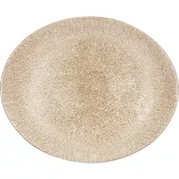 CHURCHILL Raku Granátová oranžová mělký talíř, oválný, délka: 270 mm
