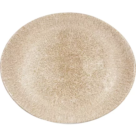 CHURCHILL Raku Granátová oranžová mělký talíř, oválný, délka: 270 mm