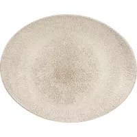 CHURCHILL Raku Achátově šedý talíř mělký, oválný, délka: 317 mm