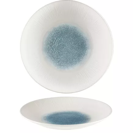 CHURCHILL Bamboo Raku Topaz blue talerz głęboki, coup, ø: 281 mm