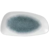 CHURCHILL Raku Topaz Blue talerz płaski, geo, długość: 300 mm, szerokość: 155 mm