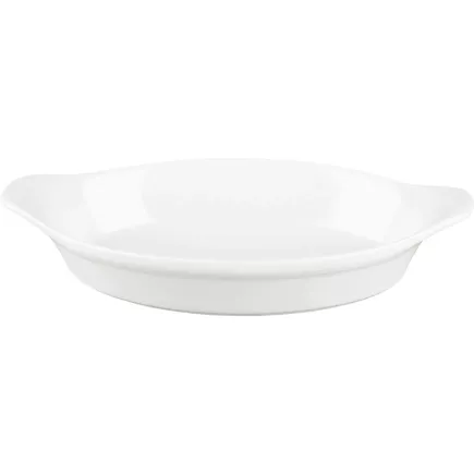 CHURCHILL Cookware Naczynie serwisowe owalne z uchwytem, pojemność: 0,78 litra, białe