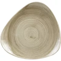 CHURCHILL Stonecast Antique Taupe talerz płaski, trójkątny, ø: 265 mm