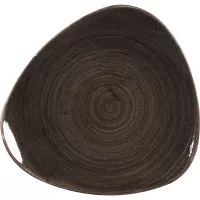 CHURCHILL Stonecast Iron Black talerz płaski, trójkątny, ø: 265 mm