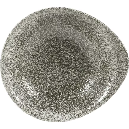 CHURCHILL Raku Quartz Black talerz głęboki, coup, długość: 160 mm, szerokość: 145 mm