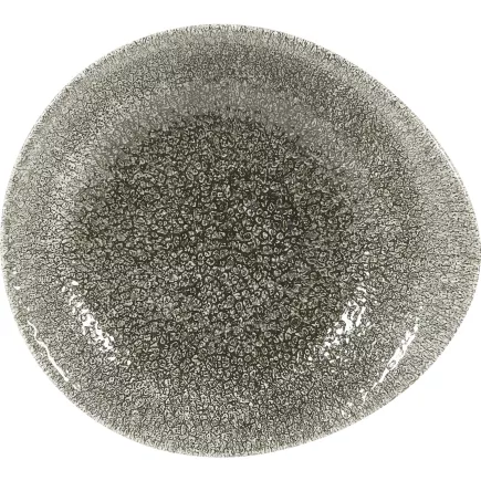 CHURCHILL Raku Quartz Black talerz głęboki, coup, długość: 185 mm, szerokość: 168 mm