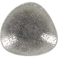 CHURCHILL Raku Quartz Black talerz płytki, trójkątny, długość: 210 mm
