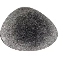 CHURCHILL Raku Quartz Black talerz płaski, trójkątny, długość: 200 mm