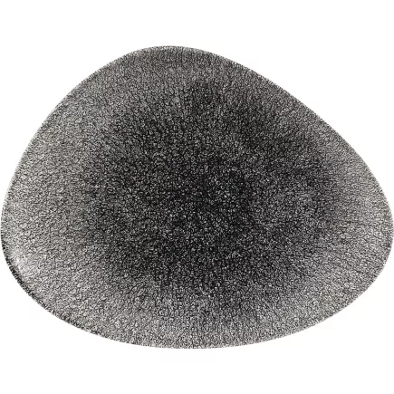 CHURCHILL Raku Quartz Black talerz płaski, trójkątny, długość: 200 mm
