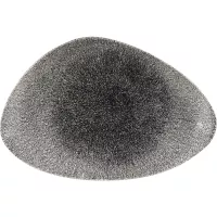 CHURCHILL Raku Quartz Black Talíř mělký, trojúhelník, délka: 304 mm