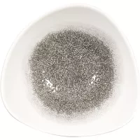 CHURCHILL Raku Quartz Black talerz głęboki, organiczny, Ø: 185 mm