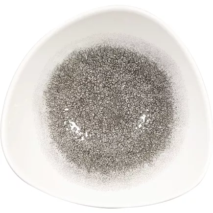 CHURCHILL Raku Quartz Black talerz głęboki, organiczny, Ø: 185 mm