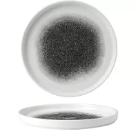 CHURCHILL Raku Quartz Black talerz płaski, z podniesionym brzegiem, średnica 210 mm