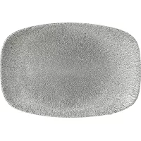 CHURCHILL Raku Jasper Grey Talíř plochý, obdélníkový, délka: 237 mm