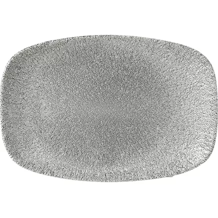 CHURCHILL Raku Jasper Grey Talíř plochý, obdélníkový, délka: 237 mm