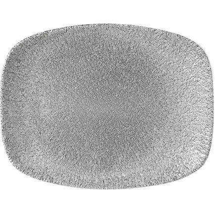 CHURCHILL Raku Jasper Grey Mělký talíř, obdélníkový, délka: 261 mm