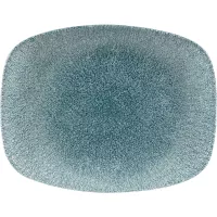 CHURCHILL Raku Jade green Mělký talíř, obdélníkový, délka: 261 mm