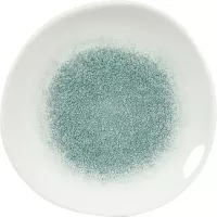 CHURCHILL Raku Jade green Talerz płytki, organiczny, ø: 210 mm