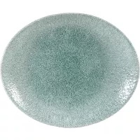 CHURCHILL Raku Jade green Talíř mělký, oválný, délka: 270 mm