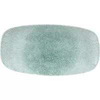 CHURCHILL Raku Jade green Mělký talíř, obdélníkový, délka: 298 mm
