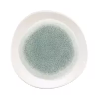 CHURCHILL Raku Topaz Blue talerz płaski, organiczny, ø: 186 mm