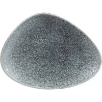 CHURCHILL Raku Topaz Blue talerz płaski, trójkątny, długość: 200 mm