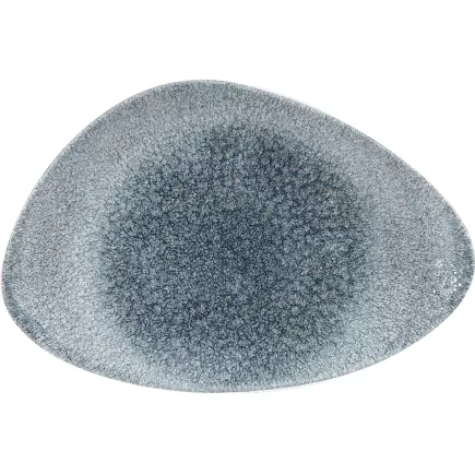 CHURCHILL Raku Topaz Blue talerz płaski, trójkątny, długość: 304 mm
