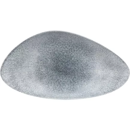 CHURCHILL Raku Topaz Blue Talerz płaski, trójkątny, długość: 355 mm