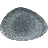 CHURCHILL Raku Topaz Blue Talíř mělký, trojúhelník, délka: 356 mm