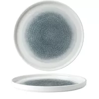 CHURCHILL Raku Topaz Blue Talerz płytki, z podwyższonym brzegiem, ø: 260 mm