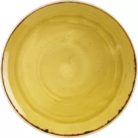 CHURCHILL Stonecast Musztardowe ziarno talerz płaski, coup, ø: 324 mm