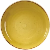 CHURCHILL Stonecast Musztardowe ziarno żółte talerz głęboki, coup, ø: 182 mm