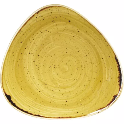CHURCHILL Stonecast Musztardowe Nasiona Talerz płaski, trójkątny, Ø: 229 mm