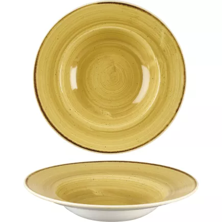 CHURCHILL Stonecast Musztardowe Ziarno talerz głęboki, ø: 240 mm