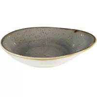 Mísa oválná hluboká, délka: 185 mm, barva: pepřově šedá.