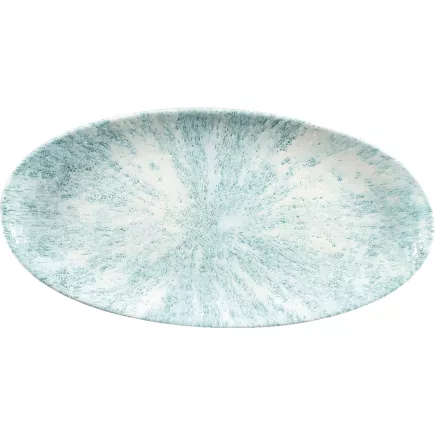 CHURCHILL Stone Aquamarine Mělký talíř, oval, délka: 355 mm