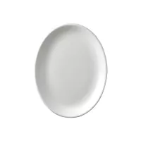 CHURCHILL Biała talerz płaski, owalny, długość: 203 mm