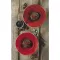 CHURCHILL Stonecast Berry Red talerz płaski, owalny, coup, długość: 192 mm