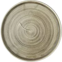 CHURCHILL Stonecast Antique Taupe talerz płaski z podwyższoną krawędzią, śr: 210 mm