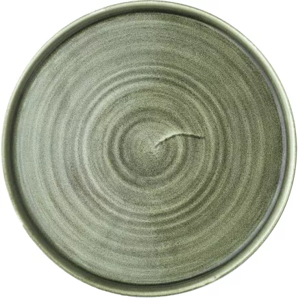 CHURCHILL Stonecast Burnished Green Mělký talíř s vyvýšeným okrajem, průměr: 260 mm