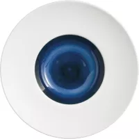 LE COQ Abyssos Hluboký talíř, výška: 55 mm, průměr: 240 mm, bílý, modrý, matný