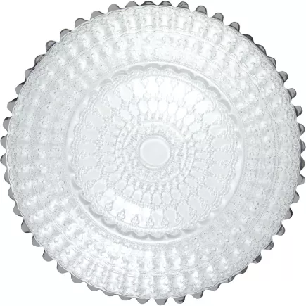 LE COQ Helios Talíř mělký, ø: 160 mm, platinový, barokní okraj