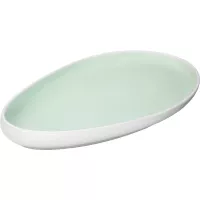 LE COQ Ninfa Talerz w kształcie kropli, długość: 325 mm, akwamaryna, matowa/biała