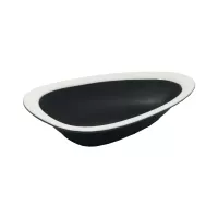 LE COQ Persephone Talerz trójkątny głęboki, długość: 185 mm, szerokość: 125 mm, czarna/biała